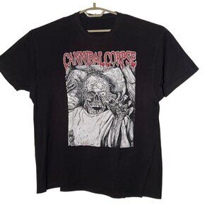 Cannibal Corpse Graphic Black T-Shirt With Horror Design Large